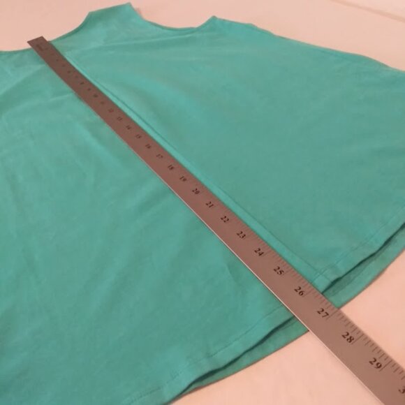 Denim & CO women's size M turquoise blue sleeveless blouse - Picture 8 of 12